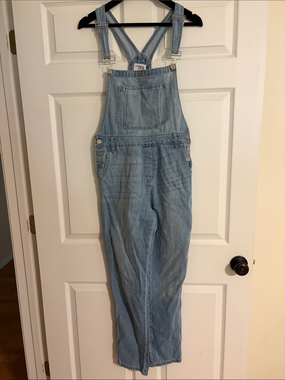Insane Gene Light Wash Denim Overalls Boyish Relaxed Fit Vintage Style